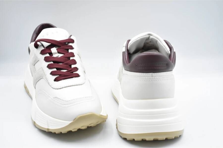 Hogan Stijlvolle Bordo Panna Veterschoenen