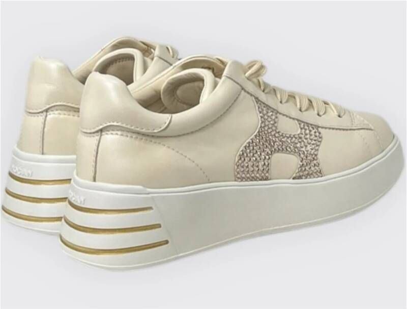 Hogan Stijlvolle Sneakers Allacciato H Beige Dames