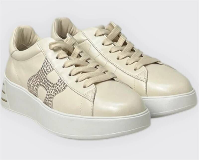 Hogan Stijlvolle Sneakers Allacciato H Beige Dames