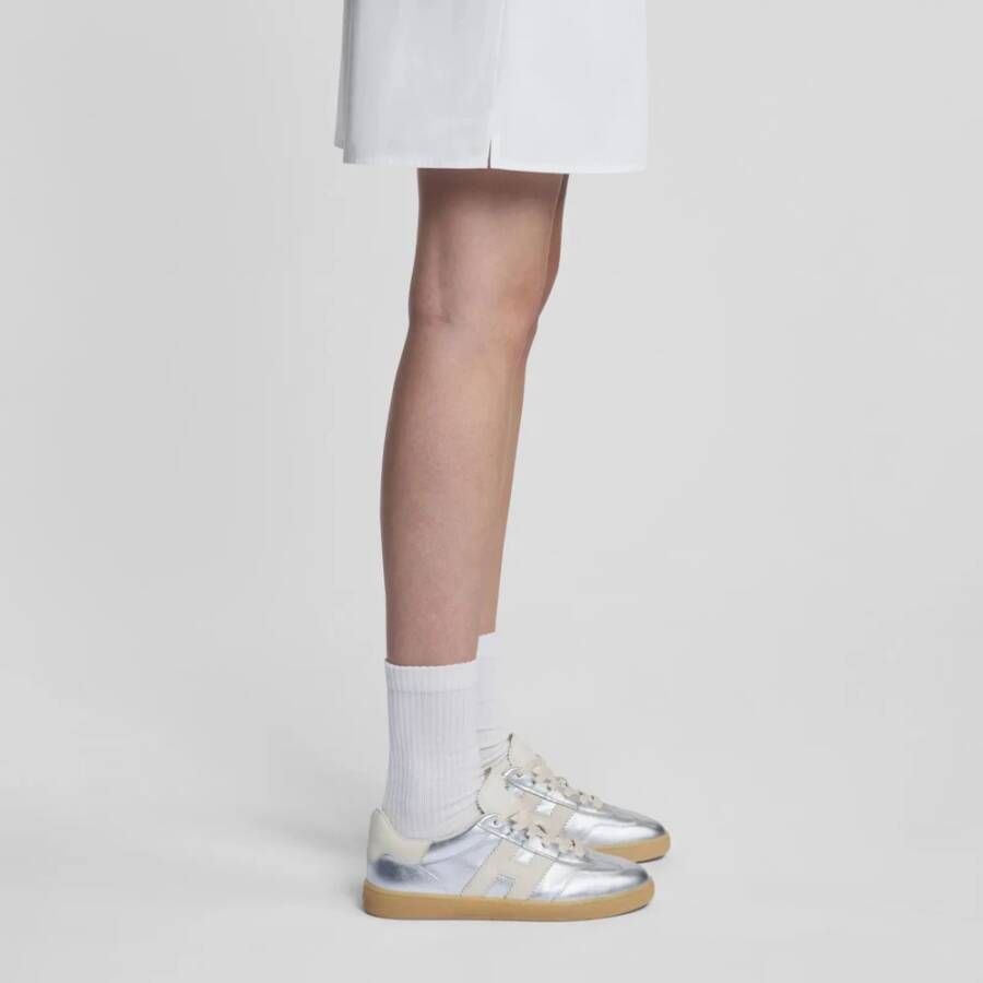 Hogan Stoere Sneakers met Metallic Leren Bovenwerk Gray Dames