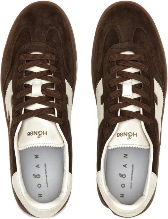 HOGAN Lage Sneakers Heren Cool Allacciato H Maat: 44 Materiaal: Suède Kleur: Bruin - Foto 2