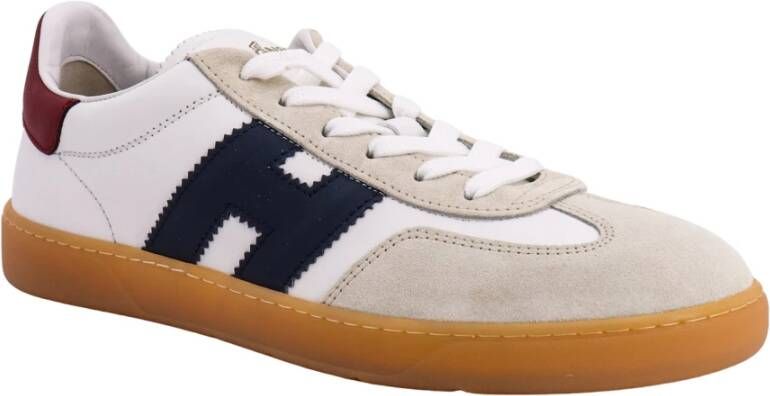 Hogan Logo-Print Leren Sneakers Blue Heren - Foto 5