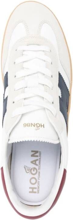 Hogan Logo-Print Leren Sneakers Blue Heren - Foto 8