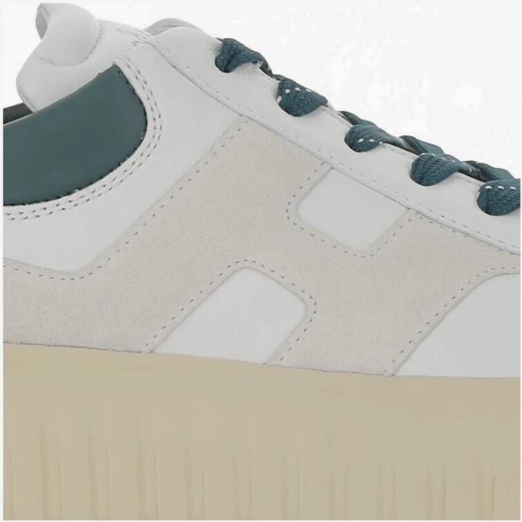 Hogan Strepen Leren Sneakers Ronde Neus