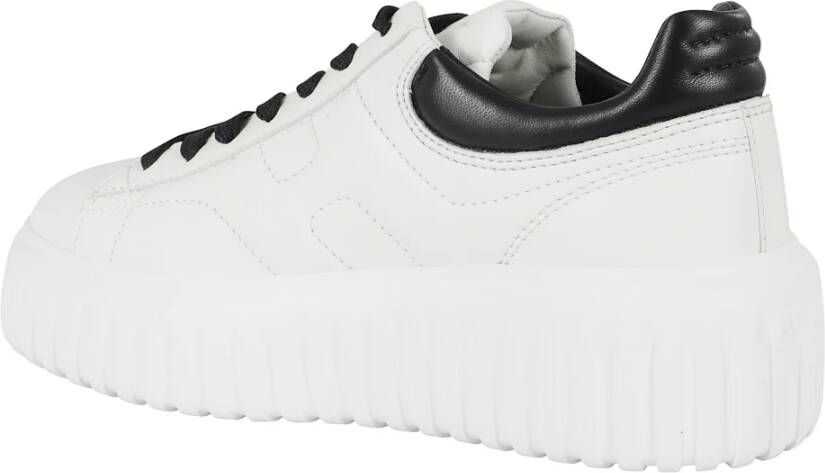 Hogan Strepen Veterschoenen Zwart Wit