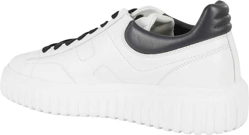 Hogan Strepen Veterschoenen Zwart Wit