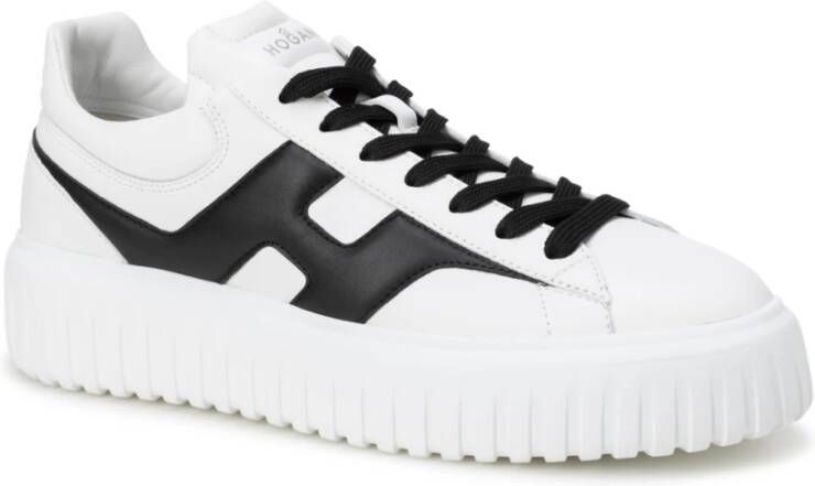Hogan Strepen Witte Sneakers Logo Patch White Heren