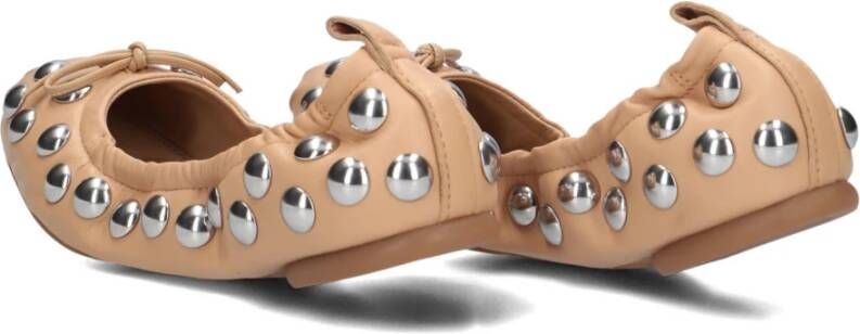 HOGAN Ballerina Dames H684 Ballerina Borchie Maat: 41 Materiaal: Leer Kleur: Beige - Foto 2