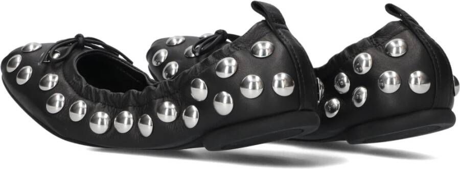 Hogan Studded Ballerina Flats in Zwart