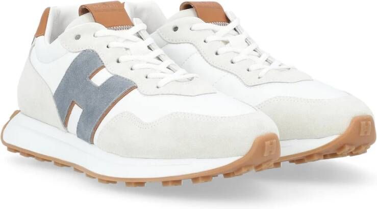 Hogan Suede Sneaker in wit en beige Multicolor Heren