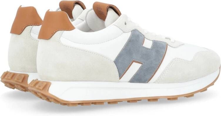 Hogan Suede Sneaker in wit en beige Multicolor Heren