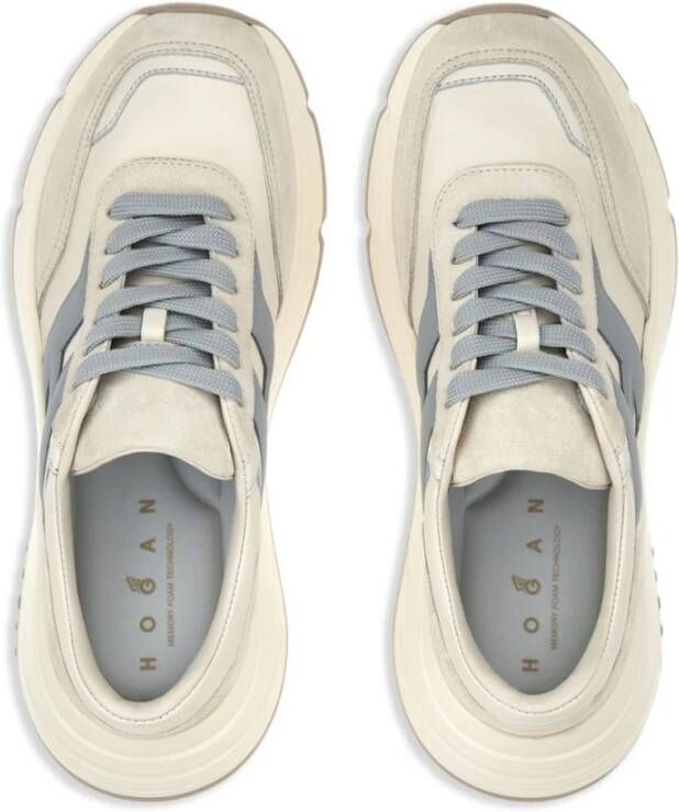 Hogan Suède Veterschoenen Grijs