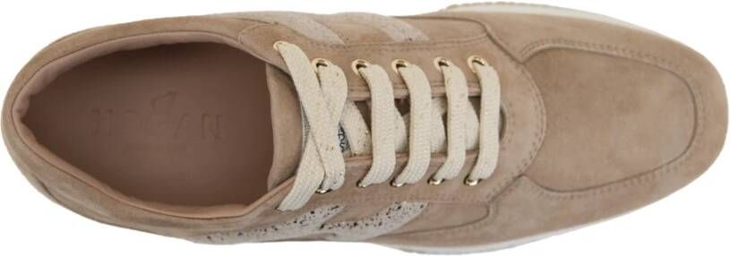 Hogan Suède Veterschoenen voor Dames Yellow Dames