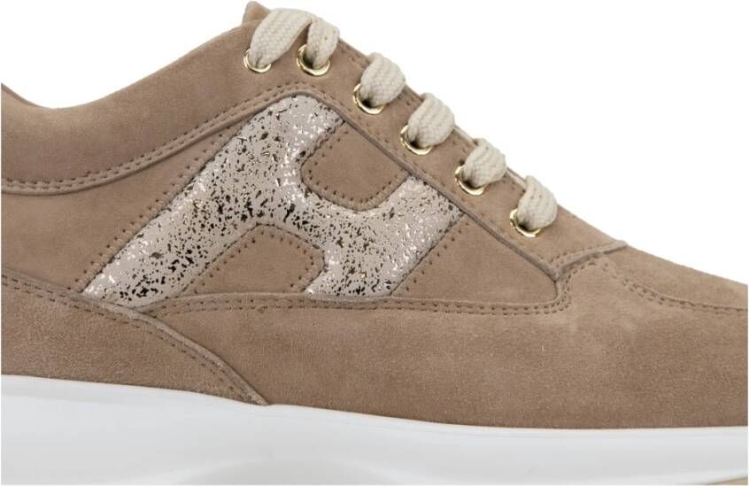 Hogan Suède Veterschoenen voor Dames Yellow Dames