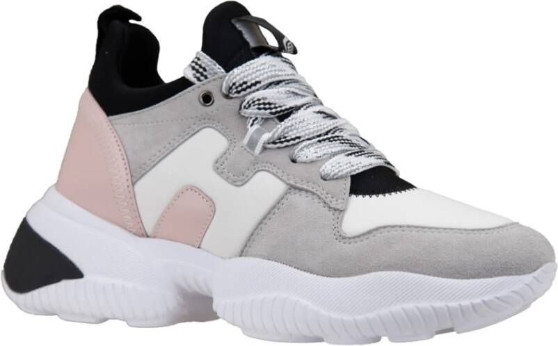Hogan Suède Vetersneakers met Glitterveters Multicolor Dames
