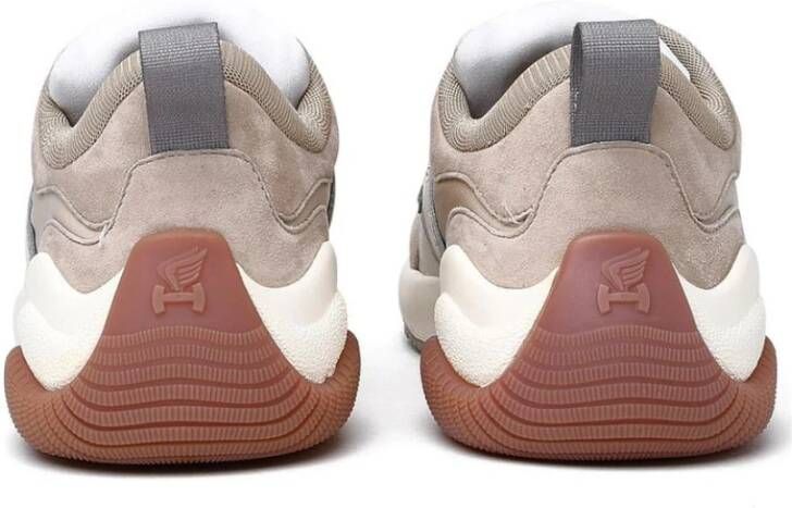 Hogan Technische Stof en Suède Sneakers Beige Dames