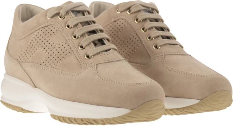 Hogan Tijdloze Iconische Sneakers Beige Dames