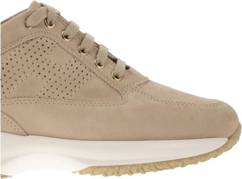 Hogan Tijdloze Iconische Sneakers Beige Dames