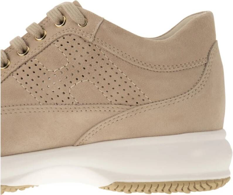 Hogan Tijdloze Iconische Sneakers Beige Dames
