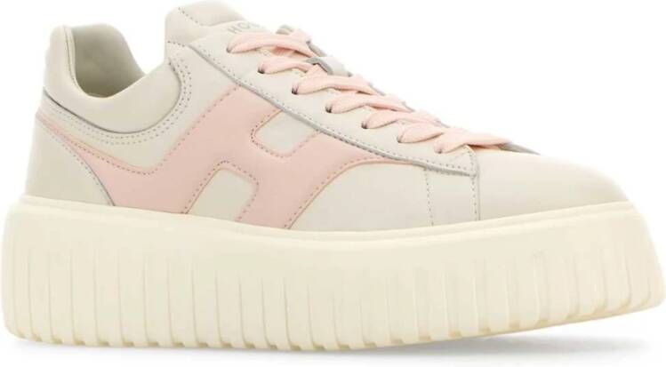 Hogan Tweekleurige leren sneakers met H-Stripes Multicolor Dames