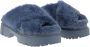 Hogan Urban Style Faux Fur Sandal Blue Dames - Thumbnail 4