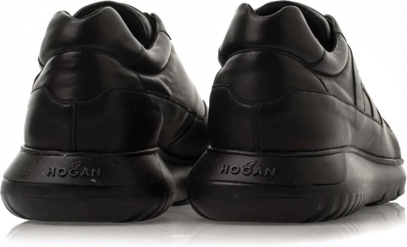 Hogan Stijlvolle Sneakers Leren sneakers voor heren Veelzijdige Leren Sneaker Black Heren