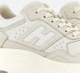 Hogan Beige Leren Sneakers Ronde Neus Beige Dames - Thumbnail 8