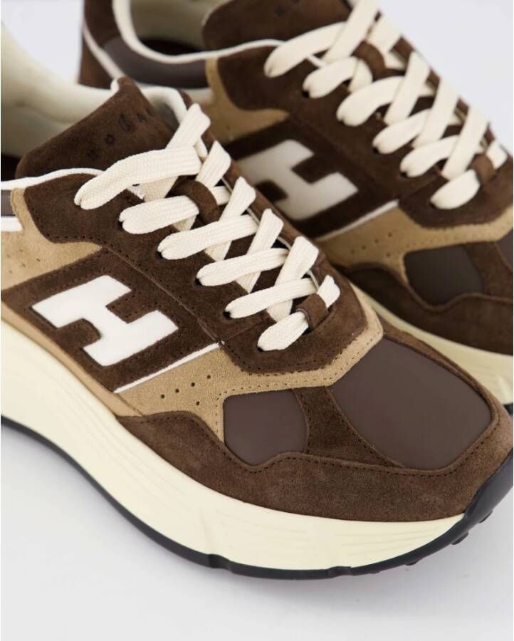 HOGAN Lage Sneakers Dames H669 Allacciato H Maat: 40 5 Materiaal: Suède Kleur: Bruin - Foto 2