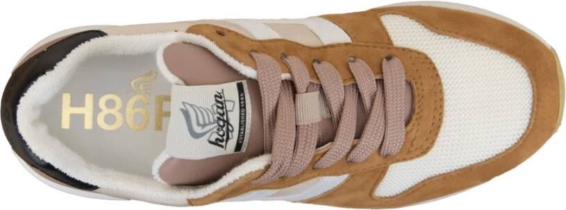 Hogan Veterschoenen voor dames van leer en stof Multicolor Dames