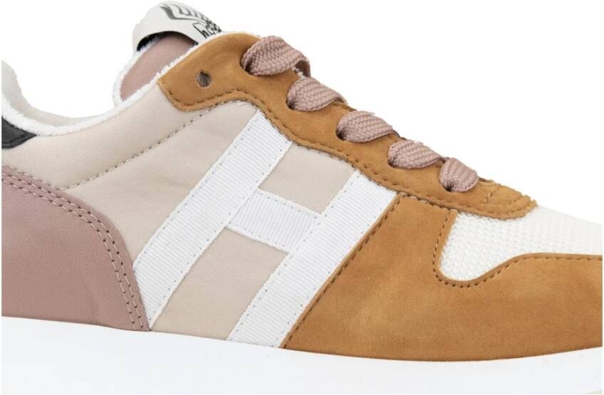 Hogan Veterschoenen voor dames van leer en stof Multicolor Dames