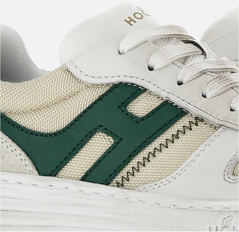 Hogan Vintage-geïnspireerde Leren Sneakers White Heren