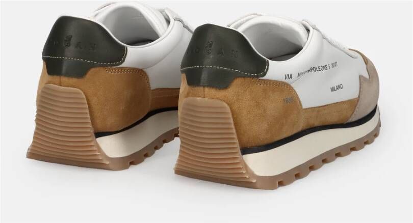 Hogan Vintage Style Sneakers met Suede Inserts White Heren