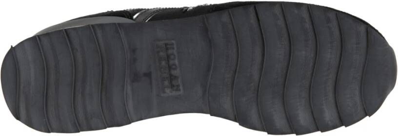 Hogan Vlinder Sneakers met Suède Details Black Dames