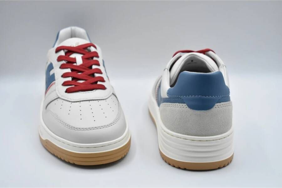 Hogan Wit Blauwe Veterschoenen Stijlvol