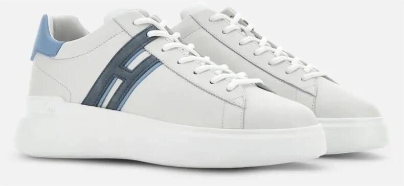 Hogan Wit en IJs Leren Sneakers White Heren