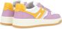 Hogan Wit paars en geel leren sneaker Purple Dames - Thumbnail 3