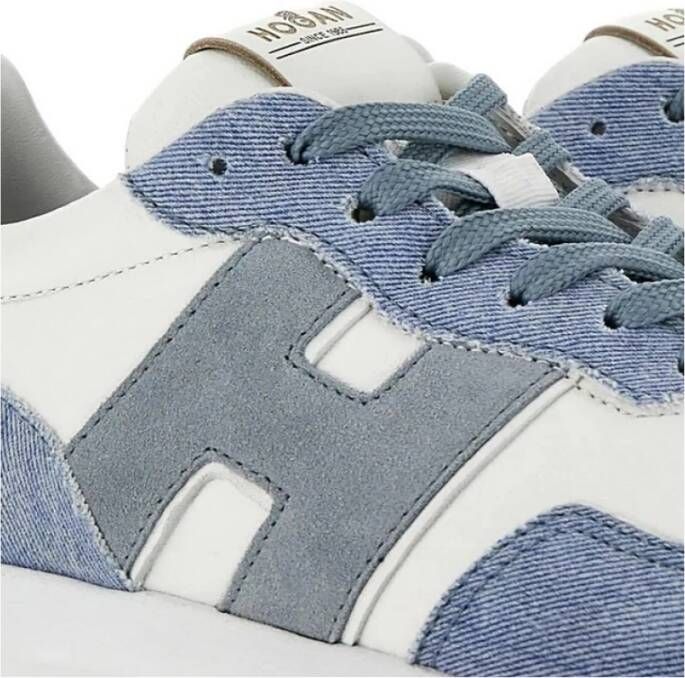Hogan Wit Lichtblauwe Hardloopschoenen Blue Dames