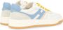 Hogan Witte blauwe en gele leren sneakers White Heren - Thumbnail 4