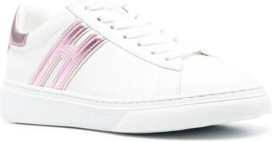 Hogan Witte Casual Gesloten Platte Sneakers White Dames