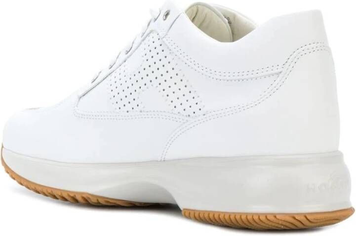 Hogan Witte Casual Gesloten Platte Sneakers White Dames