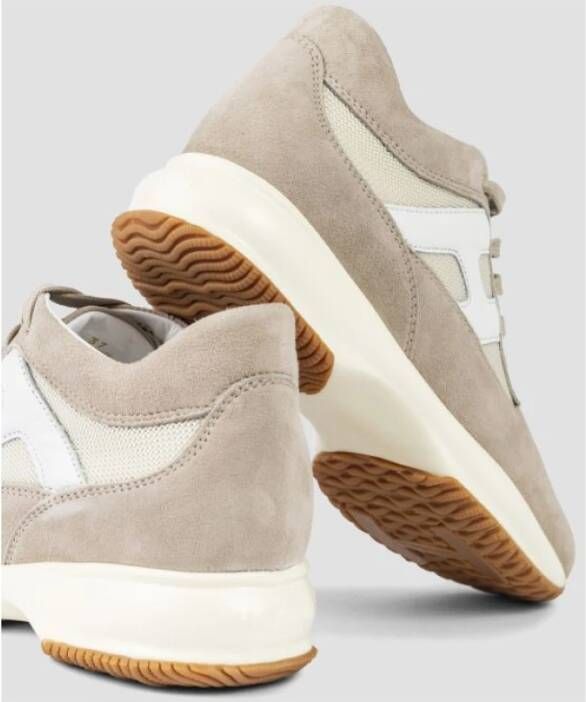 Hogan Witte en roze suède sneakers