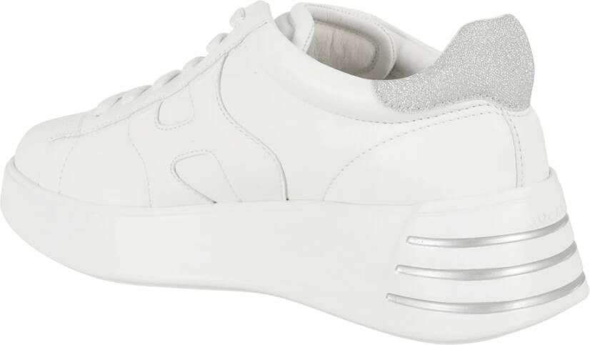 Hogan Witte en Zilveren Veterschoenen