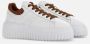 Hogan Witte Leren Sneakers met H-Stripes White - Thumbnail 3