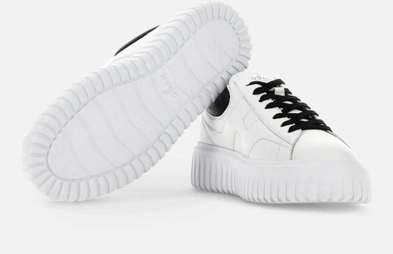 Hogan Witte H-Stripes Sneakers Wit Heren