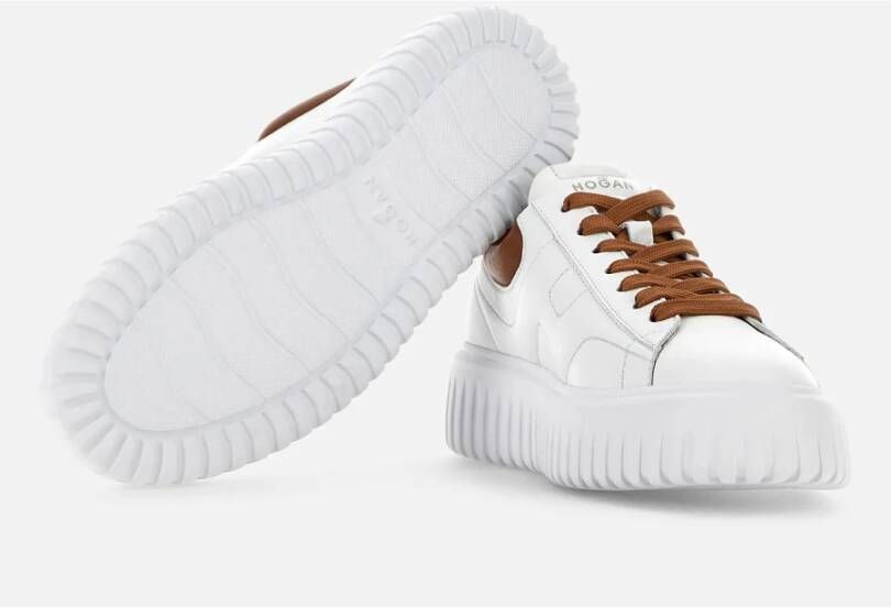 Hogan Witte H-Stripes Sneakers Wit Heren