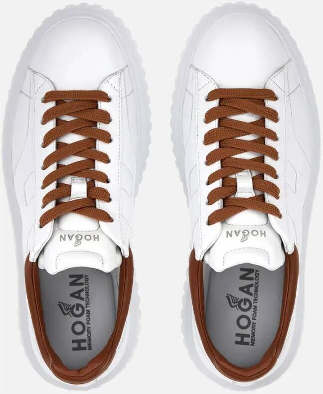 Hogan Witte H-Stripes Sneakers Wit Heren