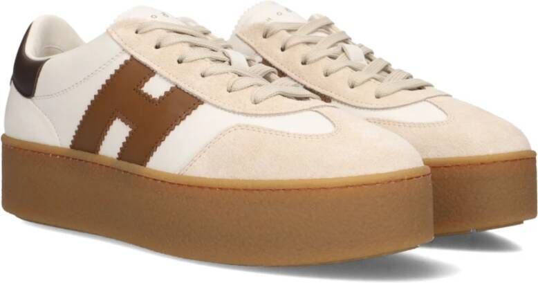 Hogan Witte Lage Top Veterschoenen