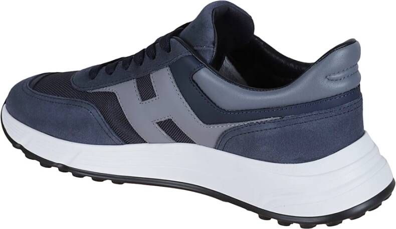 Hogan Witte Leren en Suède Sneakers