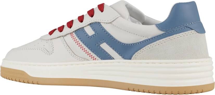 Hogan Witte leren en suède sneakers