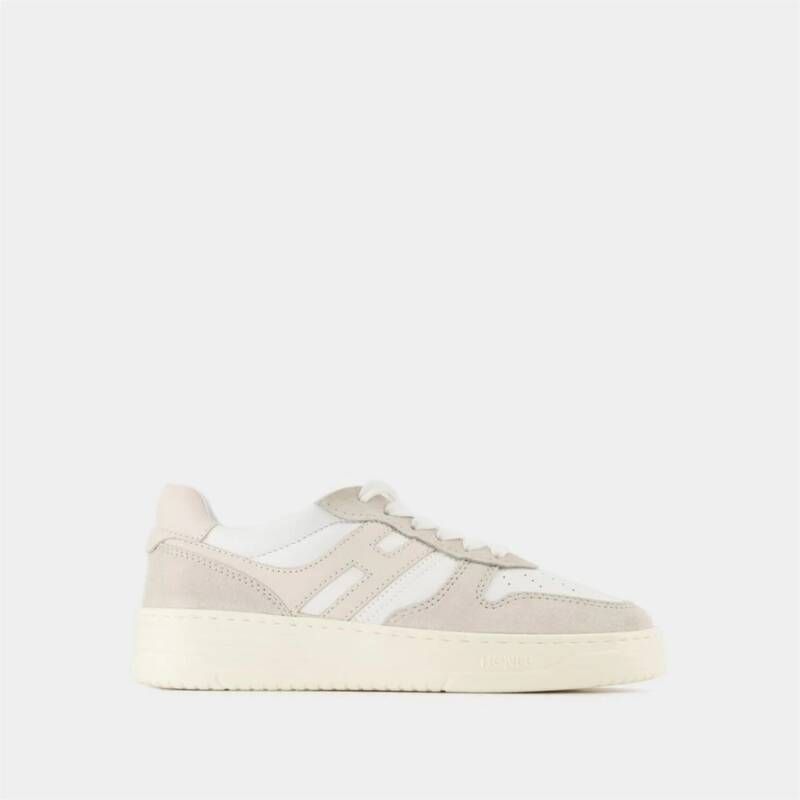 Hogan Witte Leren H630 Sneakers Beige Dames